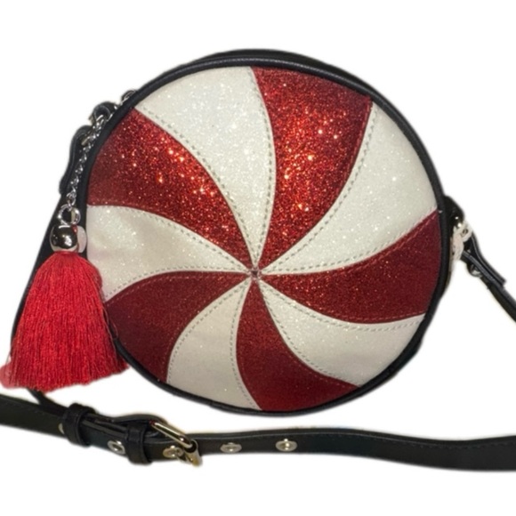 Red and White Peppermint Crossbody Bag - Picture 4 of 15